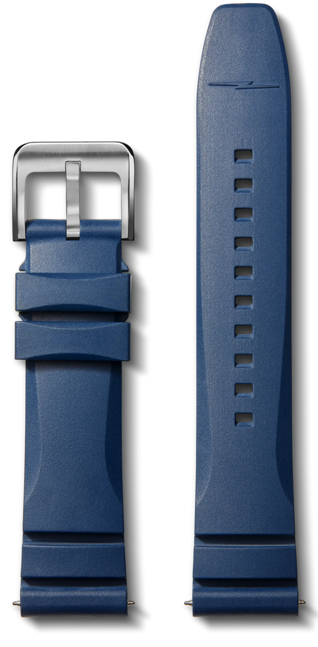 22mm Midnight Blue Expandable Dive Rubber Watch Strap