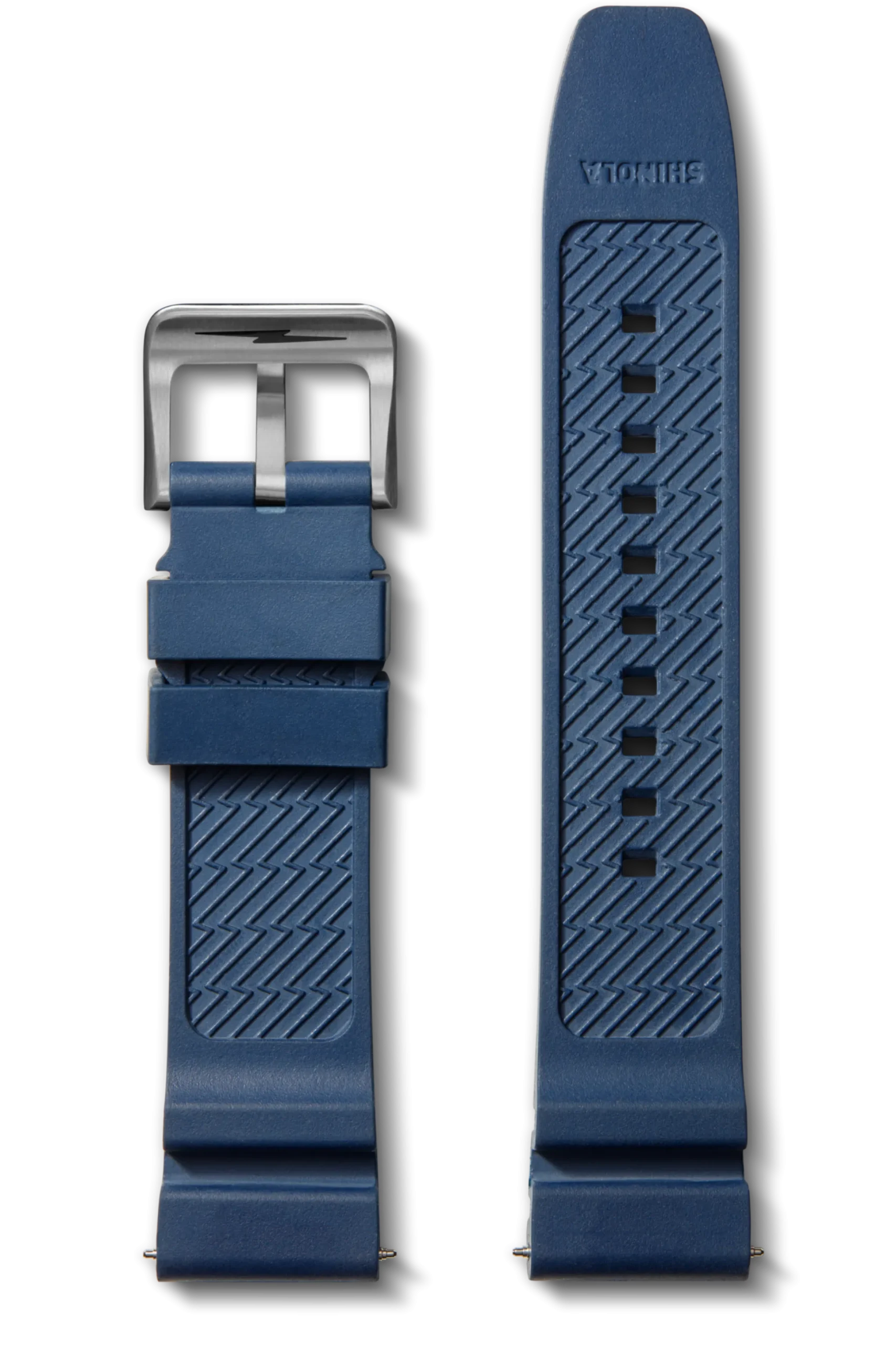 22mm Midnight Blue Expandable Dive Rubber Watch Strap