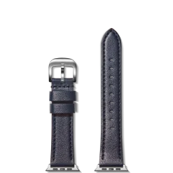 20mm Navy Leather Apple Watch Strap
