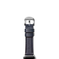 20mm Navy Leather Apple Watch Strap