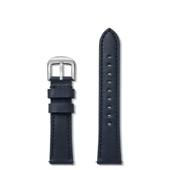 20mm Navy Leather Watch Strap