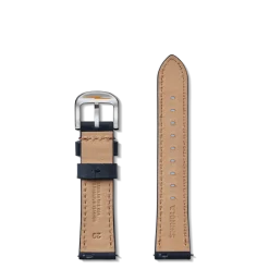 20mm Navy Leather Watch Strap