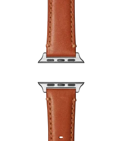 20mm Orange Leather Apple Watch Strap