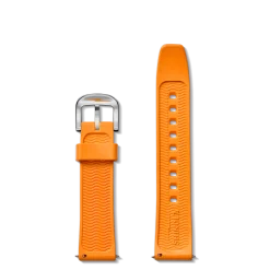 20mm Orange Rubber Watch Strap
