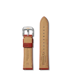 20mm Pop Red Leather Watch Strap