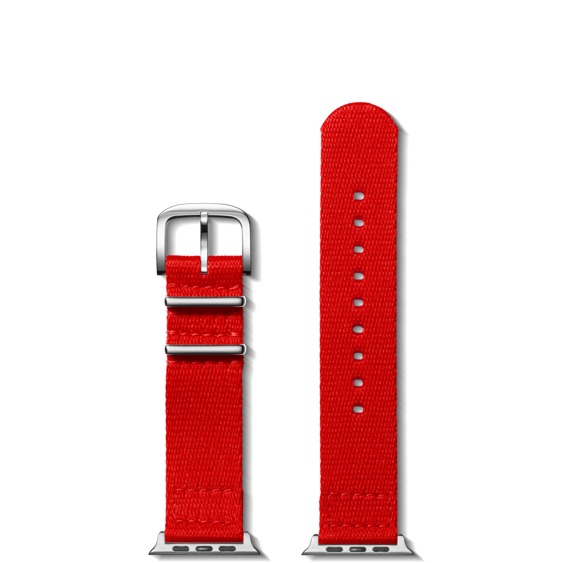 20mm Red Split Nylon Apple Watch Strap