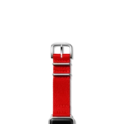 20mm Red Split Nylon Apple Watch Strap