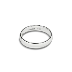 4mm Round White Gold Band