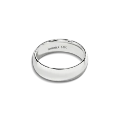 6mm Round White Gold Band