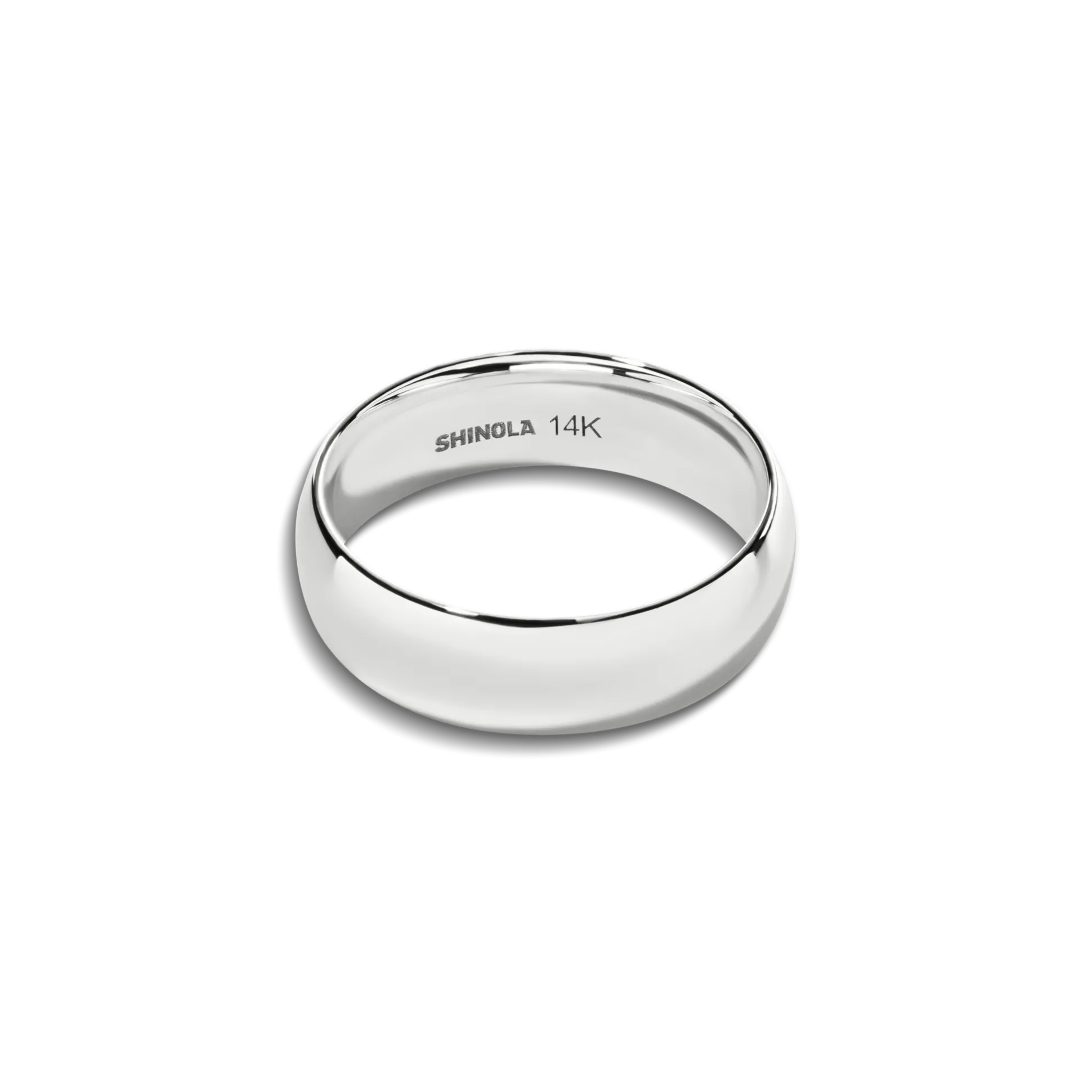 6mm Round White Gold Band