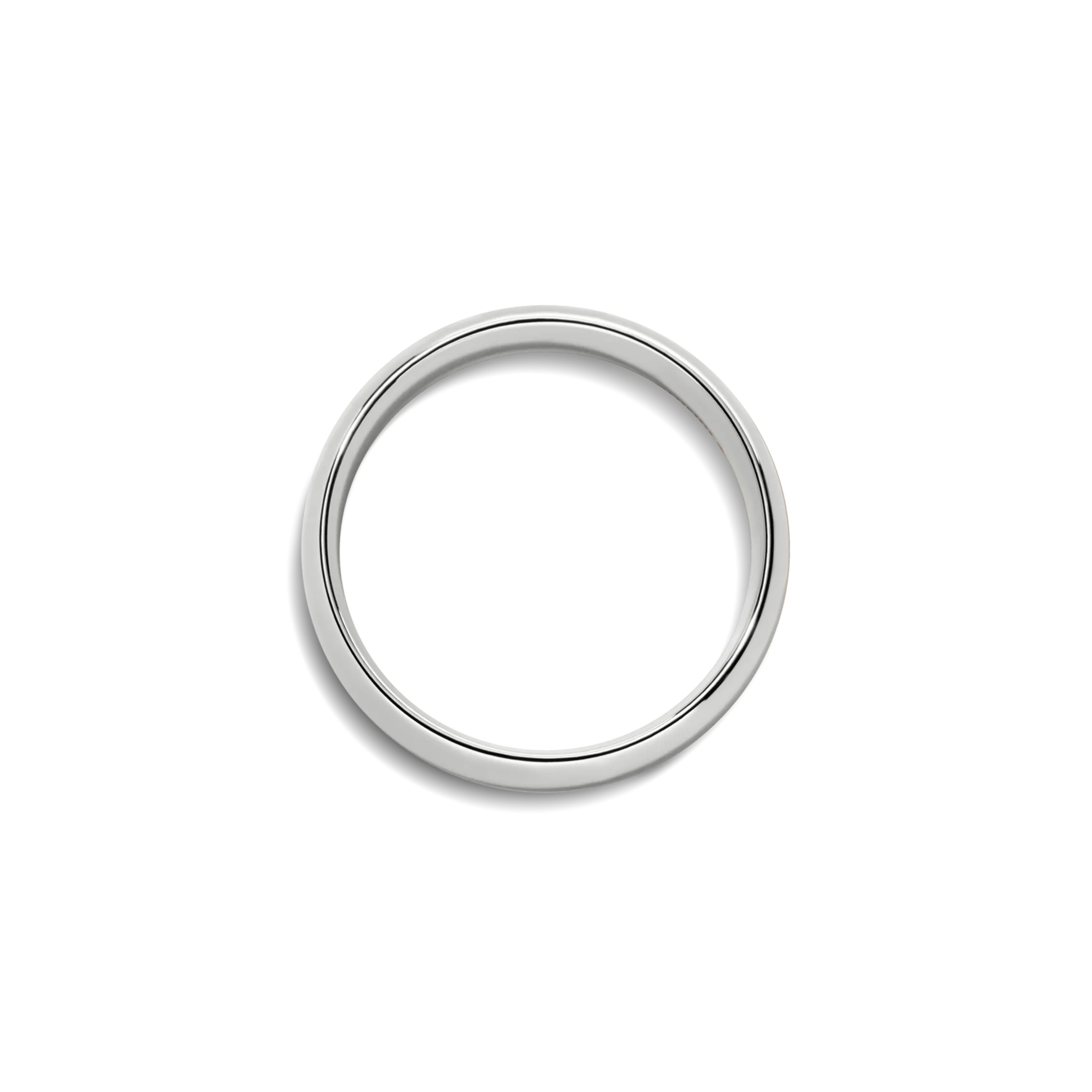6mm Round White Gold Band