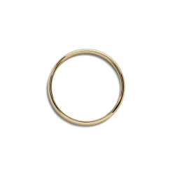 2mm Round Yellow Gold Band