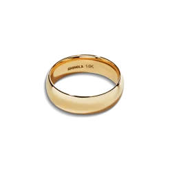 6mm Round Yellow Gold Band