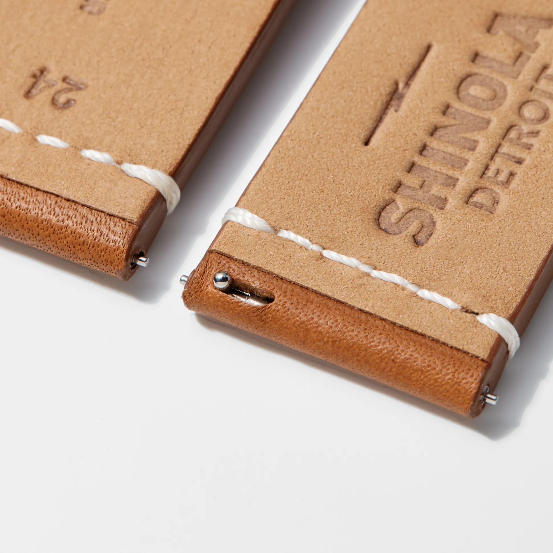 24mm Tan Leather Watch Strap