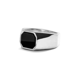 Octagonal Onyx Signet Ring