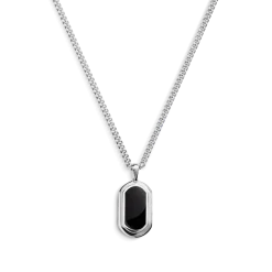 Onyx Tag Necklace