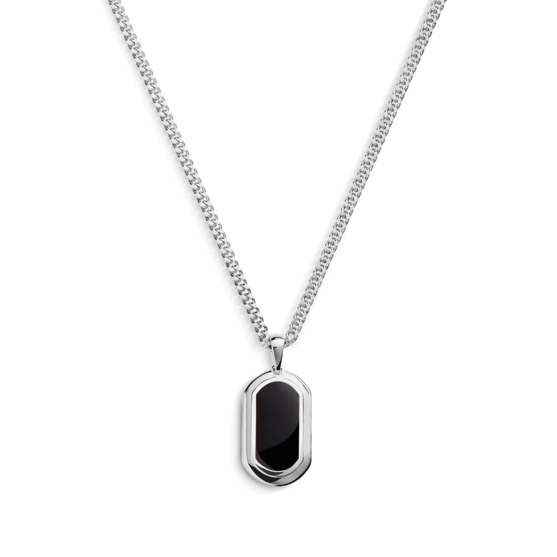 Onyx Tag Necklace