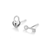 Petite Heart and Lock Earrings