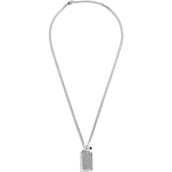 Ribbed Tag Necklace