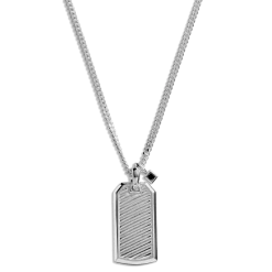 Ribbed Tag Necklace