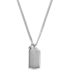 Ribbed Tag Necklace